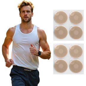 NipGuard Nipple Covers for Men – Sweatproof, Chafe-Free Protection with Non-Adhesive Center, EWG-Certified Materials