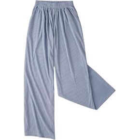 Women's Plus Size Baggy Corduroy Sweatpants Wide Leg Elastic Waist Track Pants Casual Trousers
