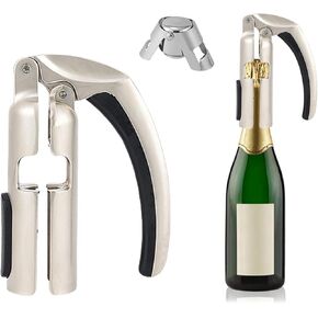 Champagne Bottle Opener Sparkling Wine Cork Puller, Zinc Alloy Sparkling Wine Cork Puller, Bar Jar Cork Puller Champagne Corkscrew, Easy to Use Cork Puller with Ergonomic Handle Design