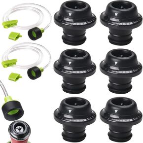 Vacuum Stoppers for foodsaver Vacuum Sealers，Vacuum sealer accessory hose for FoodSaver，accessory hose for sealing zipper bags，jar seals,vacuum sealing agents(6 Stoppers + 2 set Hose) (6)
