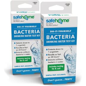 Safe Home® DIY Bacteria in Water Test Kit – Results as Fast as 24 Hours – Detects 50 Different Species of Coliform Bacteria – EPA Lab Certified – Made in the USA – (2 Pack)