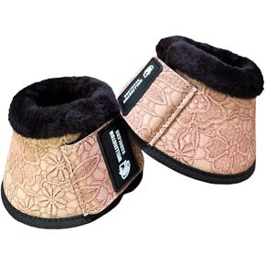 Horse Boots - Overreach Bell Boots for Horses - Beige, Large