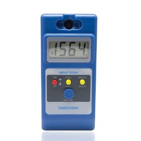 TES10A Tesla Meter Tester Digital Gauss Meter Surface Magnetic Field Tester with Ns Function Metal Probe Guassmeter, 110V 60Hz with US Plug