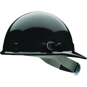 Fibre-Metal by Honeywell E2QRW11A000 Super Eight Ratchet Cap Style Hard Hat with Quick-Lok, Black, Medium