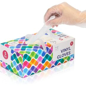 Fit Meal Prep Disposable Food Prep Vinyl Gloves Clear, Food Grade Kitchen Gloves, Powder Free, Latex Free