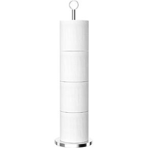 Toilet Paper Holder Stand(with Reserve Function), Free-Standing Spare Rolls Storage Holder, Stainless Steel