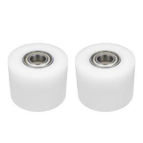 ECSiNG 2PCS Pallet Truck Roller 80x60 Polyamide Nylon Compatible with Pallet Jack Wheel with Ball Bearings Lifting Truck Wheels Nylon Pallet Fixer Wheel Pallet Castors 400 Kg (20 MM Axle Hole)