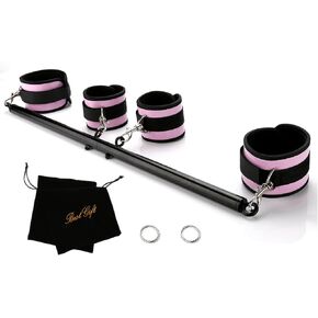Pilates Exercise bar, Restore Pilates Bar with 4 Adjustable Strap, Exercise Guide, Home Yoga Training Fitness Gear, Stretching Exercise Tools