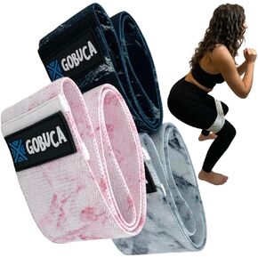 Bands for Men & Women - Hip and Long Fabric Resistance Bands Sets - Ideal for Working Out - Total Body - Legs - Arms - Booty - Glutes - Durable, Non-Slip, Comfort Fit - Aids in Injury Recovery