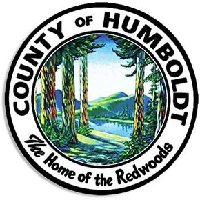 Round Vintage County of Humboldt Seal Sticker (Logo California Redwood ca (3 incb)