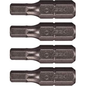 VEGA 5/64" HEX Tamper Proof Security Bits. Professional Grade ¼ Inch Hex Shank, HEX 5/64" Security Bits. 125HT0564A-4 (Pack of 4)