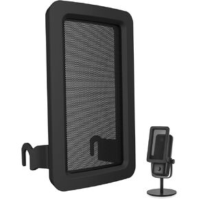 Pop Filter for Elgato Wave 3 - Double Steel Mesh to Reduce Plosives - Magnetic Connection Points - Fits Wave:1/3 Microphones - Eliminates Plosives and Hiss - Professional Recording Barrier (Black)