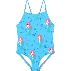 weVSwe Baby Girl Swimsuit One Piece Swimsuit Cute Toddler Girls Sleeveless Bikini Kids 2-10 Years