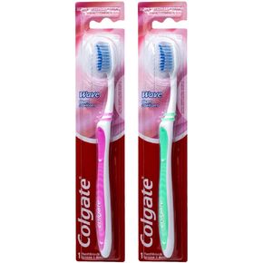 Colgate Wave Gum Comfort Toothbrush, Ultra Soft Compact Head (Colors Vary) - Pack of 2
