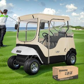 10L0L Golf Cart Teprosure for 2 ركاب Ezgo TXT & RXV ، غطاء عربة غولف محمولة مضادة للرياح.