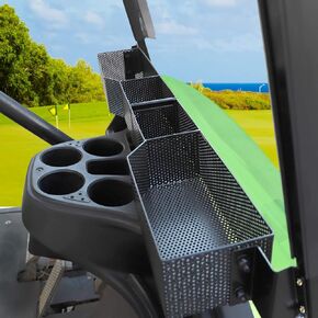 Roykaw Golf Cart Front Inner Basket Dash Storage/Tray Organizer Rack Compatible with Yamaha G29/Drive/Drive 2 G&E Golf Cart,Upgrade Larger Compartments & More Sturdy and Durable, Easy Installation