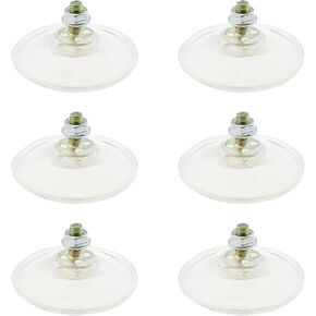 6PCS 55mm Diameter Transparent PVC Suction Cups with M6x14 Threaded Screw Strong Thickened Suction Cup Super Adhesive Glass Suction Cup Holder for Hanging Towel Fixing Licence Plate Decoration