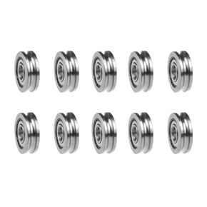 10pcs 3D Printer MK8 U604ZZ 604UU 4x13x4mm U-Shaped Bearing Extruder Round Wheel Gear Walking Guide Rail Bearings Fitting Pulley