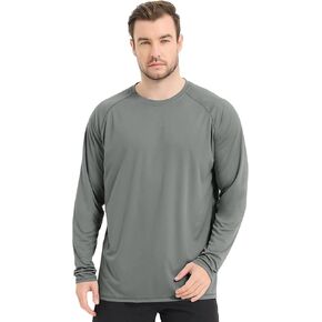 Rash Guard Shirts for Men Long Sleeve Sun Protection Shirts Outdoor Regular Fit Swim Shirt Quick Dry
