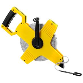 Open Reel Fiberglass Tape Measure, 165FT/50M Tape Measure by 1/2-Inch, Inch/Metric Scale for Engineer,Outdoor, Athletic Field, Impact Resistant ABS Shell