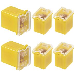 60A Square Auto Fuses 60 AMP Low Profile Box Shaped Automotive Fuse for SUVs Cars Trucks Boats (Pack of 6 Pcs)
