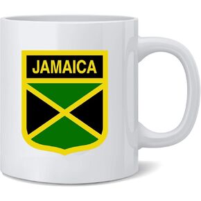Jamaica Soccer Football National Team Crest Ceramic Coffee Mug Tea Cup Fun Novelty Gift 12 oz