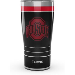Tervis Traveler Ohio State Buckeyes - Night Game Triple Walled Insulated Tumbler Travel Cup Keeps Drinks Cold & Hot, 20oz, Stainless Steel