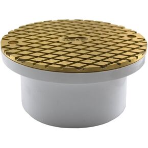 Jones Stephens, JS 3" x 4" General Purpose Access Fitting with 5" Polished Brass Cover PVC - C60060