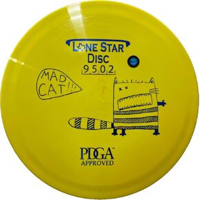 Lone Star Disc Bravo Mad Cat | Overstable Disc Golf Fairway Driver | متينة وسلسة البلاستيك قسط | عظيم للقطعة الأمامية والخلفية | قد تختلف الألوان