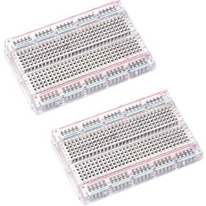 Prototype Breadboard Clear Crystal SYB 120 400 500 830 840 1660 MB102 GL-12 Tie Point Solderless Modular Board (2pc 400 Tie Point)