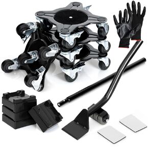 Heavy Duty Furniture Movers with Wheels - Set of 4 Furniture Dolly& Lifter Tool with 2800 lbs Load Capacity, Easy Sliders Dolly for Moving Appliances, Sofa, Tables, Refrigerators, Cabinet, and Piano