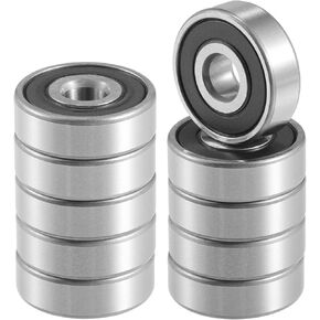 ACROPIX 626-2RS Bearings Double Rubber Sealed Deep Groove Ball Bearings 6x19x6mm Silver Tone - Pack of 10