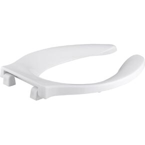 Kohler K-4731-C-0 Stronghold Elongated Toilet Seat with Integrated Handle and Check Hinge, White, One Size