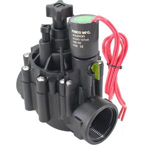 FIMCO MANUFACTURING INC 1 1/4" In-line Electric Solenoid Valve with 24VAC coil and manual rotary switch, flow control. Model X125 1.25" Female NPT Threaded
