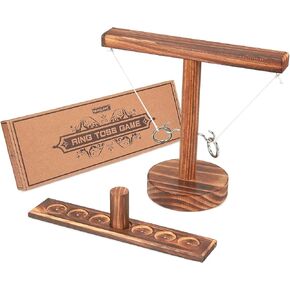 Vamslove Hook and Ring Toss Game for البالغين ، لعبة Cling Ring Game لـ 2 لاعب ، لعبة Hook Shot Ring ، ألعاب الفناء الخلفي الرائع للشواء المرح العائلي أو الحفلات المنزلية في المنزل أو الديكور.