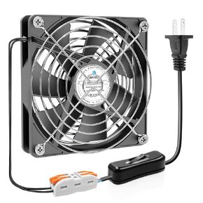 140mm EC Fan, 140x140x25mm EC Axial Fan, Dual Ball Bearing,AC 110V 120V 220V 240V Cooling Fan,with AC ON/Off Switch Cable,for DIY Cooling,Case, Cabinet,Exhaust Projects