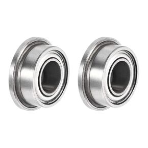 uxcell MF63zz Flanged Ball Bearing 3x6x2.5mm Double Shielded ABEC-3 Chrome Steel Bearings 2pcs