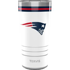 Tervis Traveler NFL New England Patriots - Arctic Triple Walled Tumbler Cup Cup Cups Parks Barch and Hot ، 20 oz ، Stainly Steel