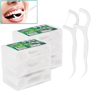 300PCS Dental Floss Travel Floss Professional Toothpicks Sticks Dental Floss Picks Flossers with Travel Case Superfine Floss Picks Dental Picks for Teeth Cleaning