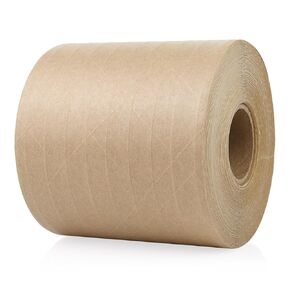 BOMEI PACK 4 Inch Kraft Paper Tape,Reinforced Gum Tape 4 Inch x 164 Ft,Brown Paper Tape Wide Roll,Heavy Duty Security Tape,Kraft Packing Tape for Carton Sealing,Wide Packing Tape for Shipping,Moving