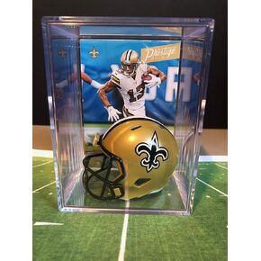 New Orleans Saints NFL Helmet Shadowbox w/Michael Thomas card