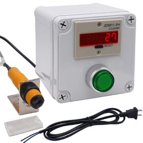 TWTADE/Infrared Wireless Visitor Counter Box 110-220VAC LED Auto Display Digital Counter 0-999999 6 Digits Count Mall People Flow Distance 2m NPN Photoelectric Switch Sensor + Reflector