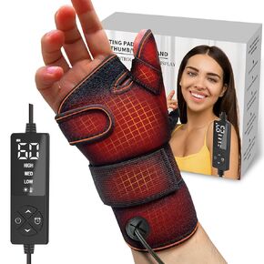 sticro Wrist & Thumb Heating Pad for Arthritis and Carpal Tunnel Relief, Hand Heating Pad for Sprains, Trigger Thumb, Tendonitis, Hand Pain Relief - Left & Right Hands(L/XL)