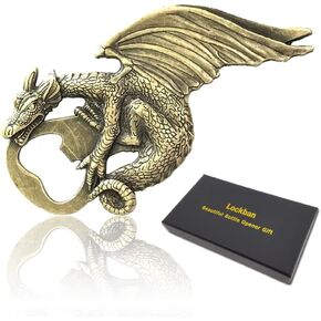 Dragon Bottle Opener Gothic Dragon Style Metal Beer Bartender Bottle Opener for Men Dad Boyfriend Gift Bar Party Game