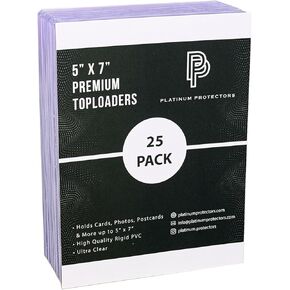 5" x 7" Toploaders (25-Count) Premium Plastic Rigid Holders for Photos, Documents, Memorabilia, Photographs Collectibles