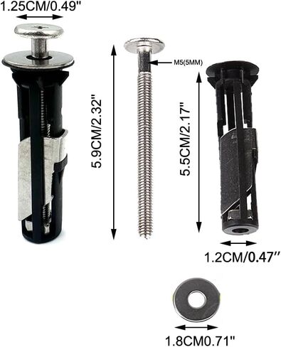 2Pack Universal Toilet Seat Screws Toilet Seat Hinges Bolt Screws for Bathroom Toilet Seat Fix Replacement Toilet Lid Fixing Parts in Saudi Arabia