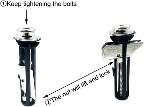 2Pack Universal Toilet Seat Screws Toilet Seat Hinges Bolt Screws for Bathroom Toilet Seat Fix Replacement Toilet Lid Fixing Parts in Saudi Arabia