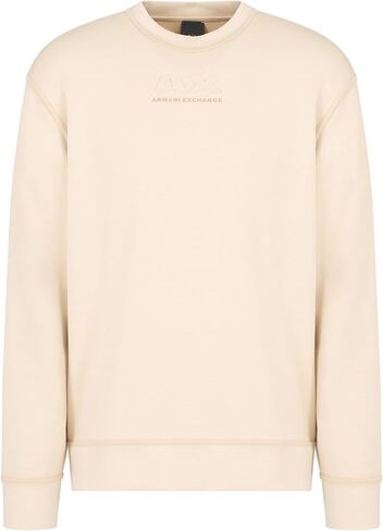 Armani Exchange Men's Modal Cotton Debossed Logo Pullover Crewneck Sweatshirt in Saudi Arabia