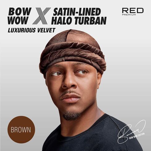 Red by Kiss Bow Wow Premium Satin Mens Turban – Anti Breakage Moisture Retention, Stylish Soft Light Comfort Headwear in Saudi Arabia