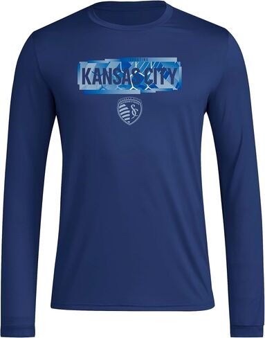 adidas Men's Sporting Kansas City Long Sleeve Pre-Game T-Shirt in Saudi Arabia